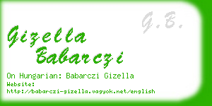 gizella babarczi business card